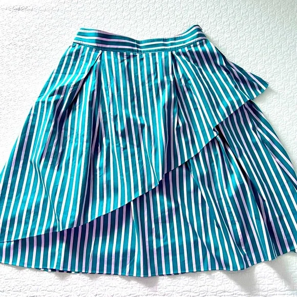 NWOT Halogen x Atlantic Pacific Skirt Striped Asymmetrical Tiered A-Line XL - Picture 5 of 8